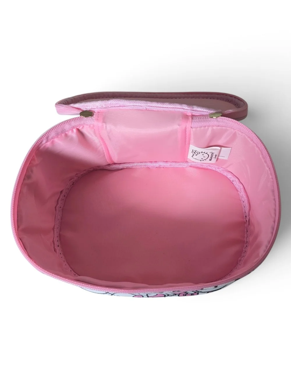 Hello Kitty Pink Allover Print Vanity Cosmetic Makeup Train Case Nwt